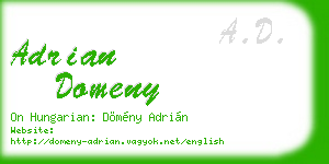 adrian domeny business card