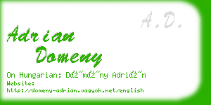 adrian domeny business card